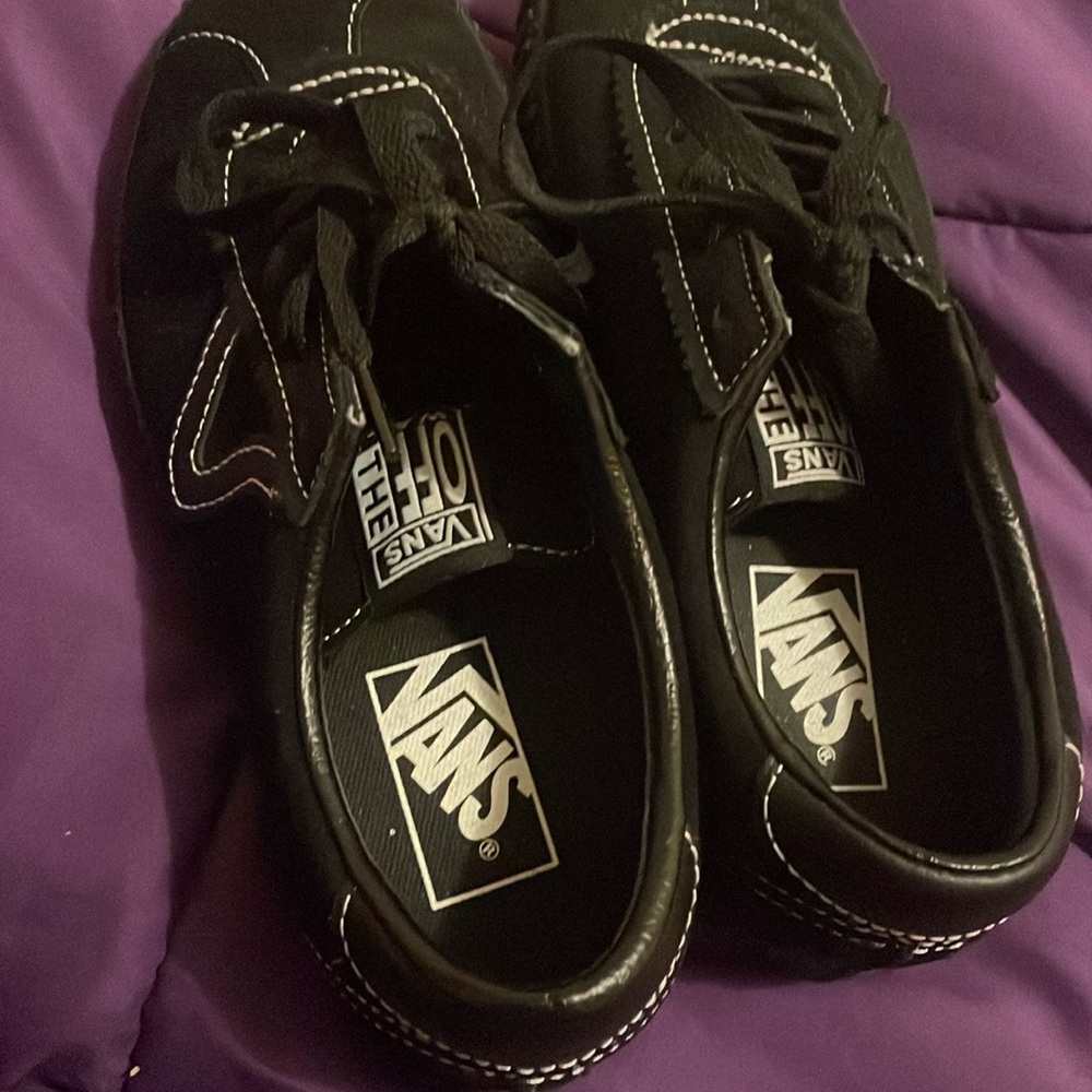 All black suede vans